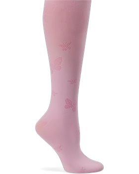 Pink Butterfly Nurse Mates Compression Trouser Socks